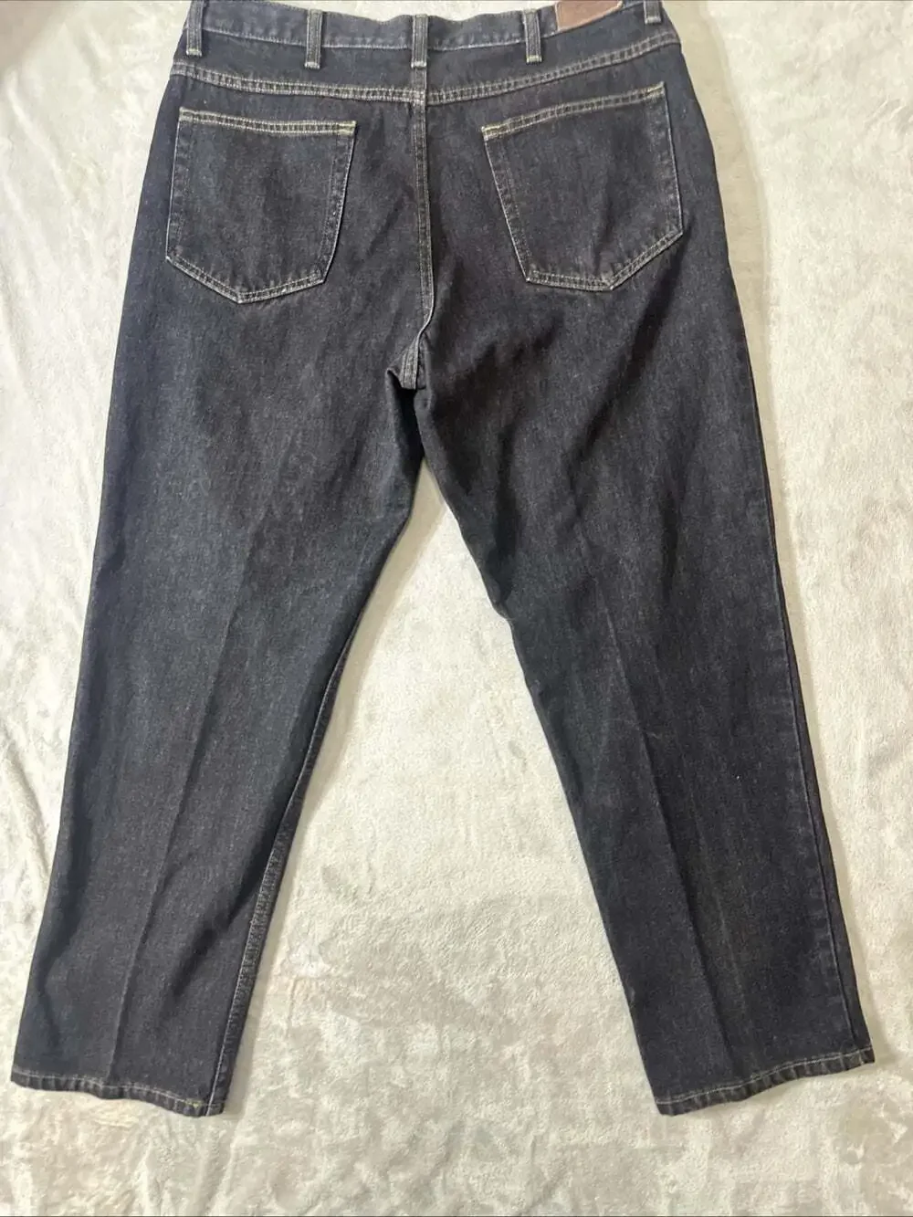LL Bean Double L Jeans Mens 37x29 Black Natural Fit 100% Cotton Denim